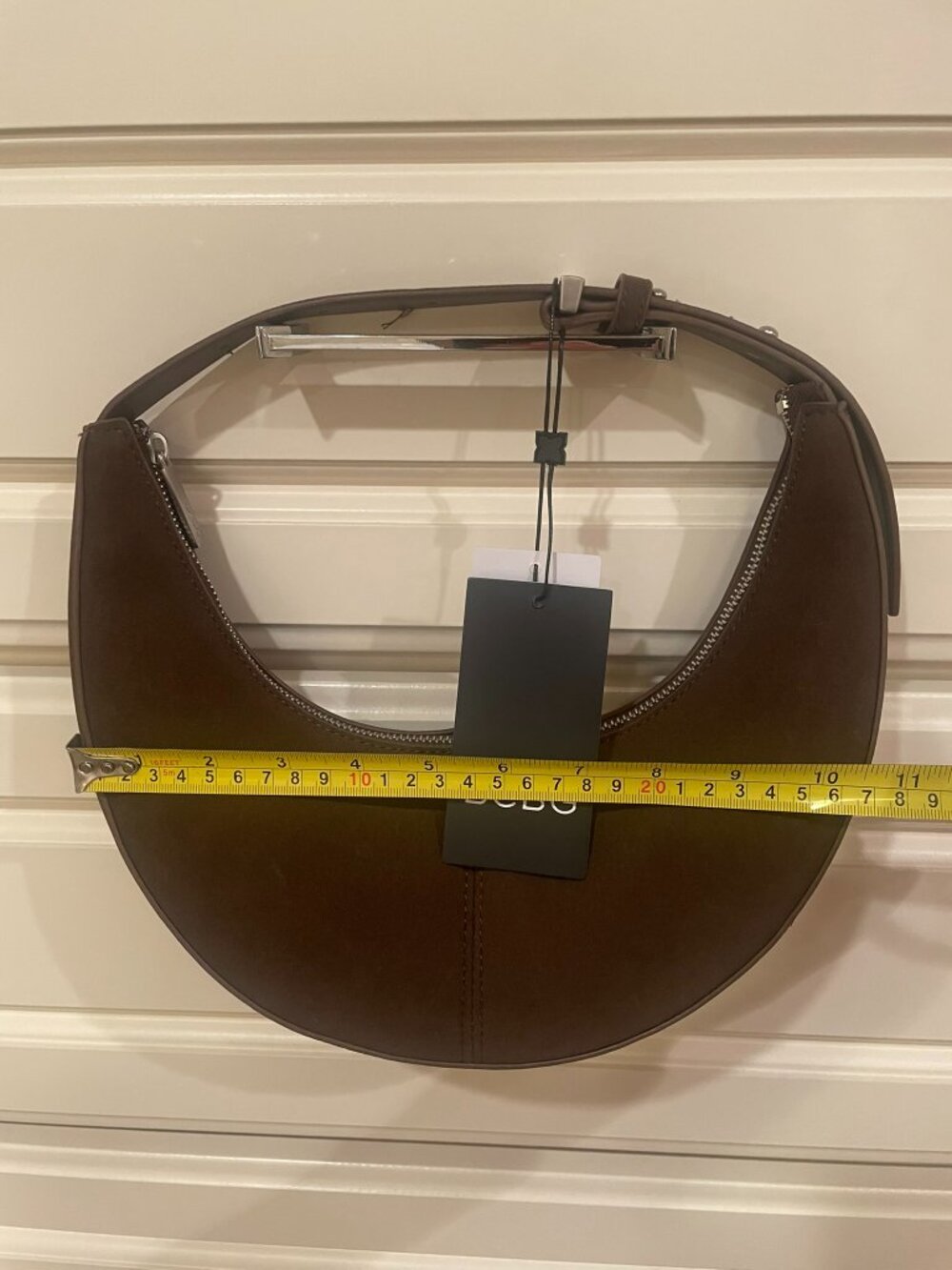 BCBG chocolate brown suede handbag - Picture 5 of 5